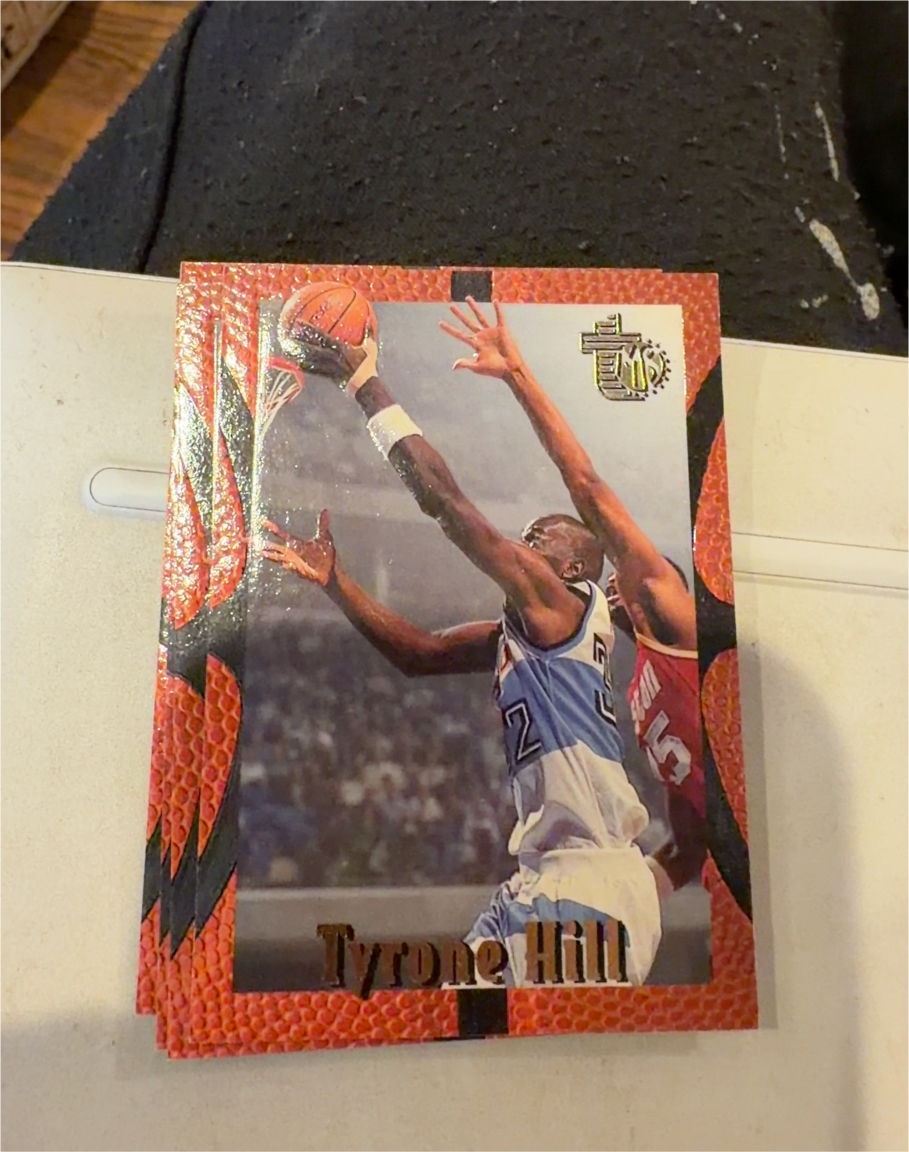 1994 Topps Embossed #17 Tyrone Hill — front